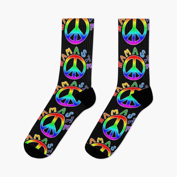 Item preview, Namaste Rainbow Pride Peace Sign designed and sold by Deborah Camp.