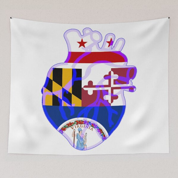 Item preview, DMV Flag Heart designed and sold by kmtnewsman.
