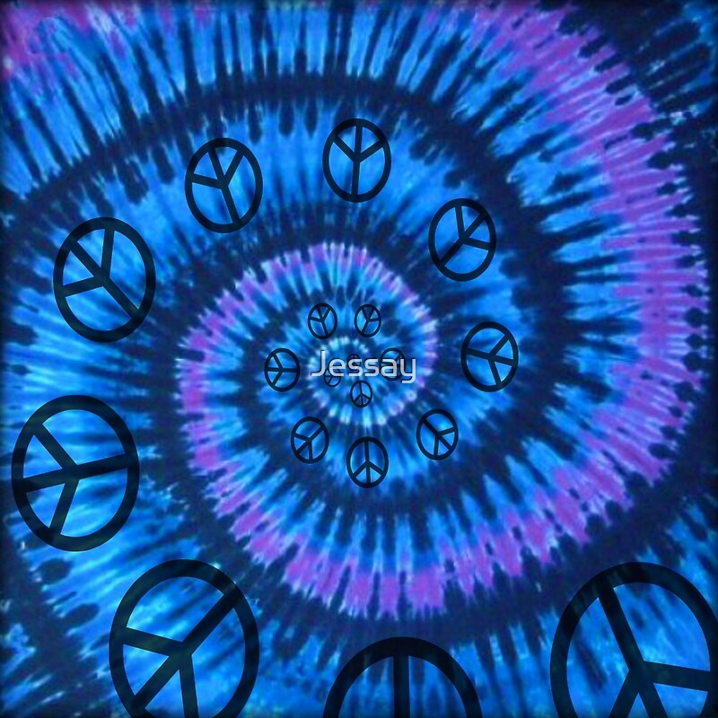 Spiral Peace Sign Tie Dye By Jessay Redbubble 