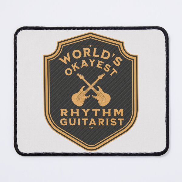 Item preview, World's Okayest Rhythm Guitarist (Crest) designed and sold by bloody-L.