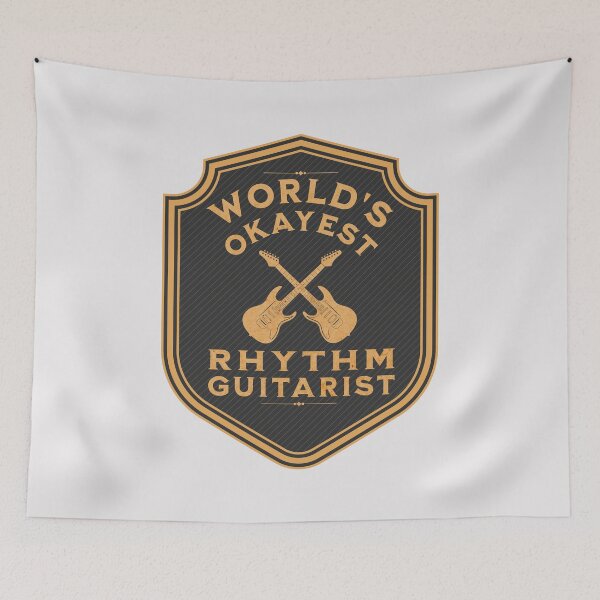 Item preview, World's Okayest Rhythm Guitarist (Crest) designed and sold by bloody-L.