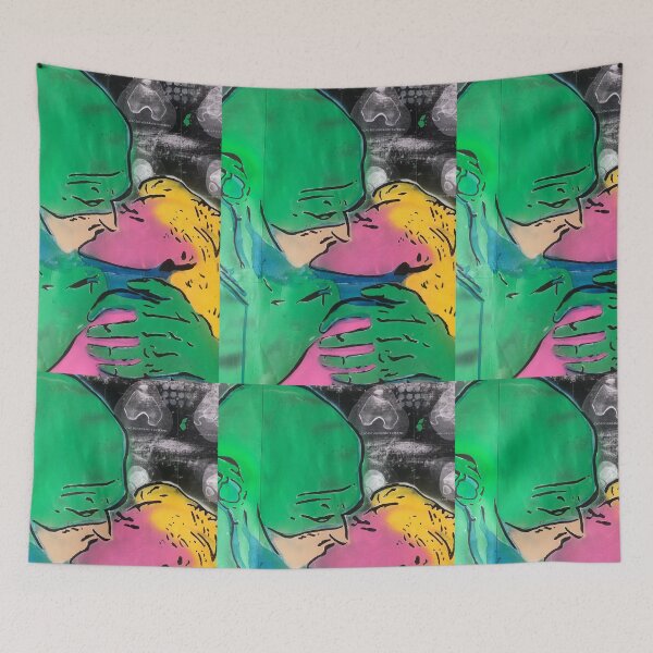 Item preview, Super Kiss | Graffiti wall | Pop art | Street-art aesthetics designed and sold by CiceroSpin.