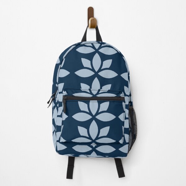 Item preview, Modern blue indian lotus pattern designed and sold by Thegentleshop.