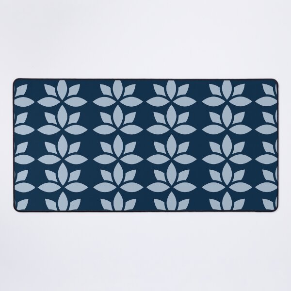 Item preview, Modern blue indian lotus pattern designed and sold by Thegentleshop.