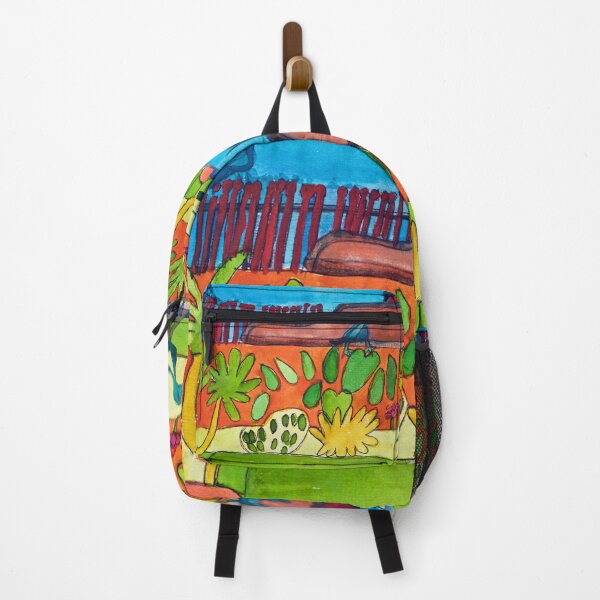 Item preview, Mexican Garden Courtyard Zionart Zion Levy Stewart Artist designed and sold by Zion Levy Stewart.