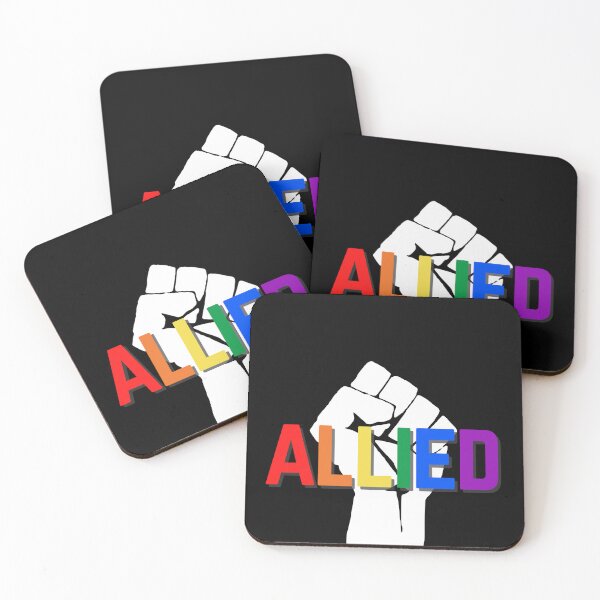 Item preview, Allies Fist in the Air. LGBTQ Ally Pride designed and sold by Subtle Pride Shop.