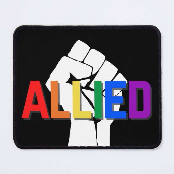 Item preview, Allies Fist in the Air. LGBTQ Ally Pride designed and sold by Subtle Pride Shop.