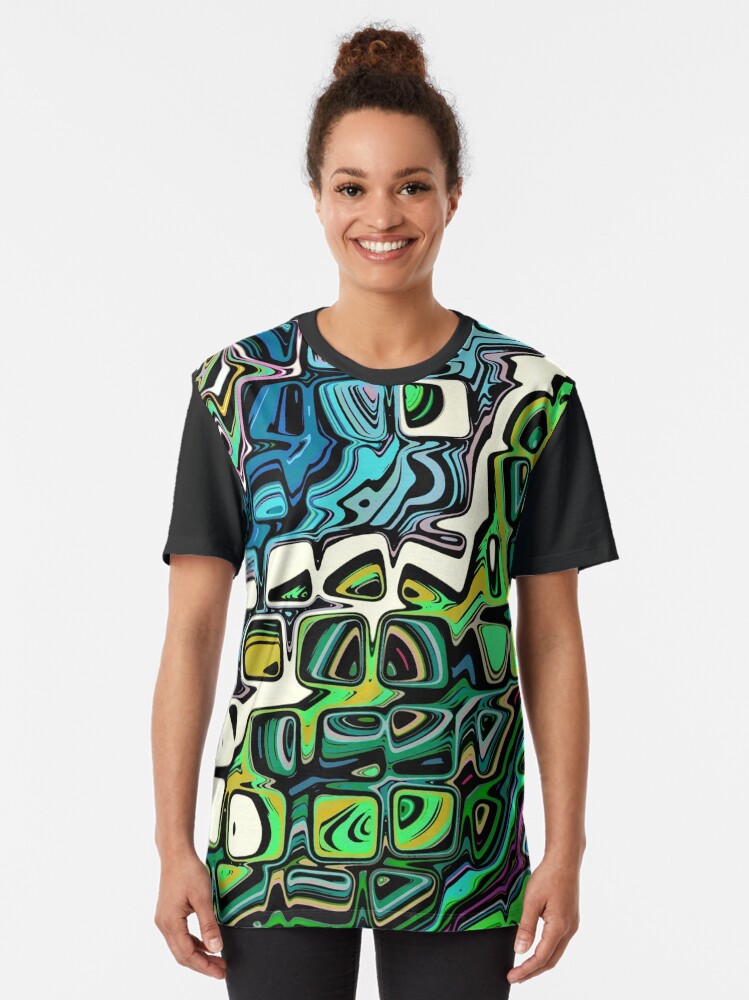 Alternate view of Abstract Blocks of Color Graphic T-Shirt