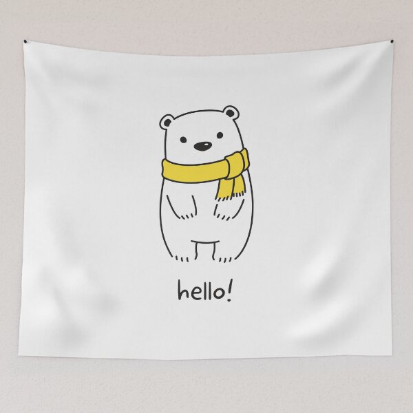 Item preview, Cute winter white little bear designed and sold by Mount Rock.