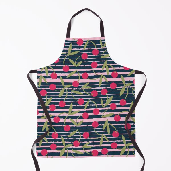 Item preview, vintage cherry pattern retro collection, Spring Cherry Berries, sweet cherry berries pattern, cherry striped, gift for healthy fruit lovers designed and sold by Dotsby.