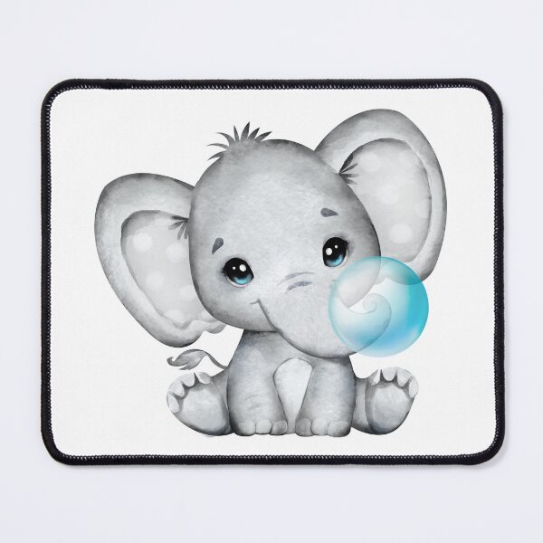 Item preview, Baby Elephant Blue Bubble Gum designed and sold by MonkeyBizness.