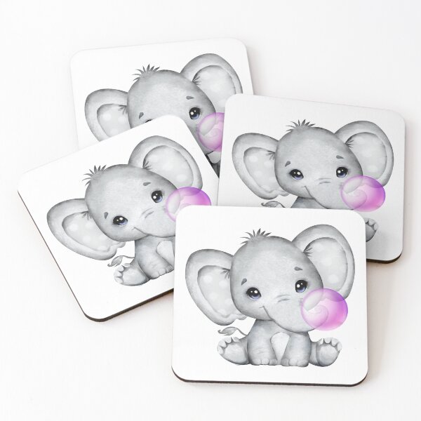 Item preview, Baby Elephant Purple Bubble Gum designed and sold by MonkeyBizness.