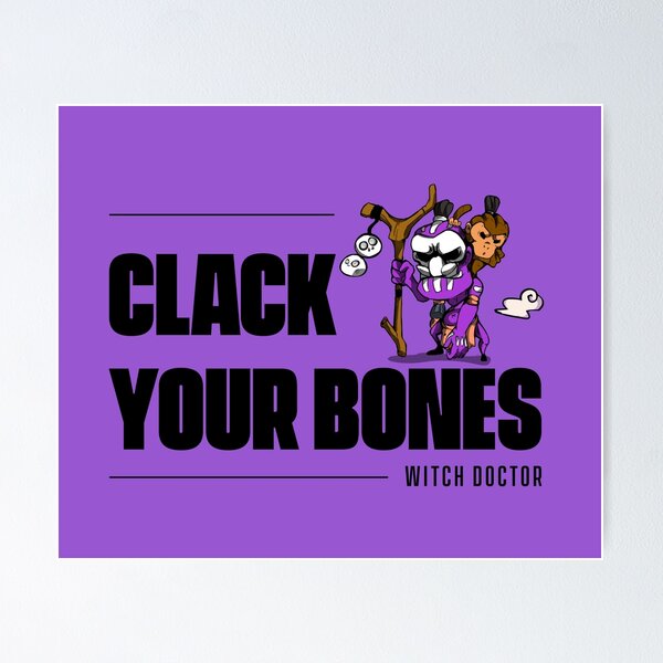 Item preview, Clack Your Bones - Witch Doctor designed and sold by gonzucraft.