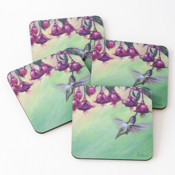 Item preview, Pink and Green Hummingbird Fuchsia designed and sold by Andrea Walters.