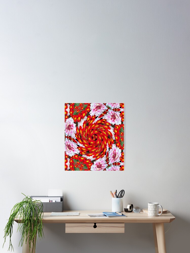 Thumbnail 2 of 3, Poster, Colorful bouquet pattern designed and sold by Patternflower.