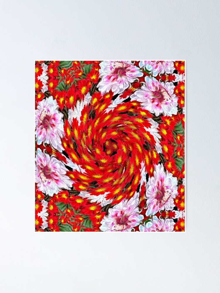 Thumbnail 1 of 3, Poster, Colorful bouquet pattern designed and sold by Patternflower.