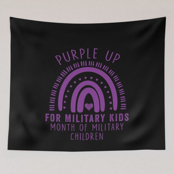 Item preview, Purple Up for Military Kids Month Military Child Rainbow designed and sold by happy gift art.