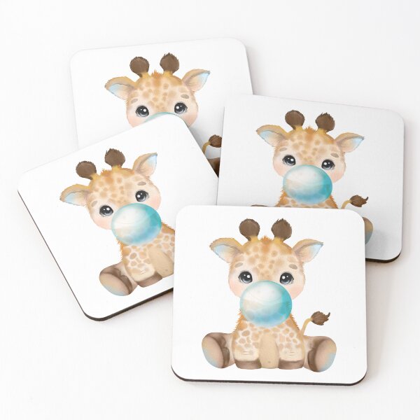 Item preview, Baby Giraffe Blue Bubble Gum designed and sold by MonkeyBizness.