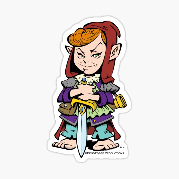Halfling Lady Sticker