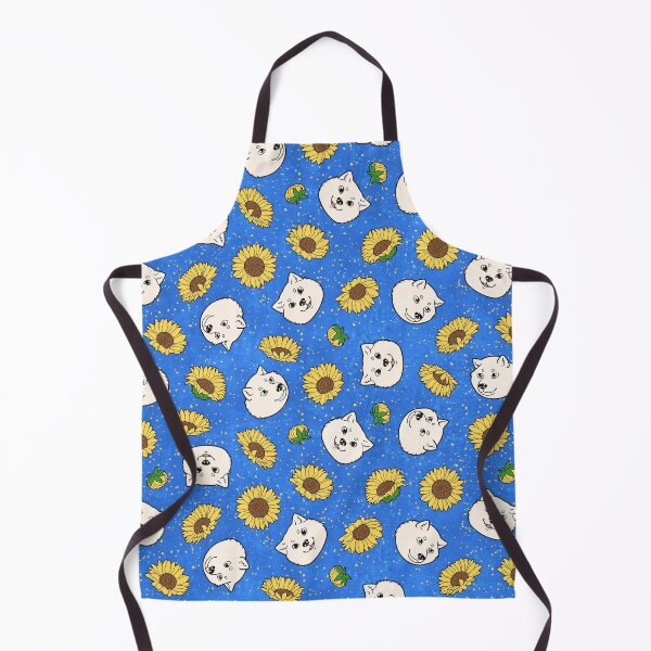Item preview, White Hokkaido Faces and Himawari Sunflowers Pattern (All-Over Print) designed and sold by HokkaidoHANA.