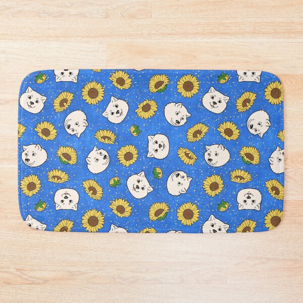 Item preview, White Hokkaido Faces and Himawari Sunflowers Pattern (All-Over Print) designed and sold by HokkaidoHANA.