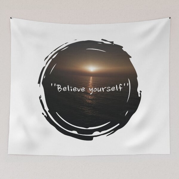 Item preview, Believe yourself inspirational sunset quotes  designed and sold by HBWOLFARTS.
