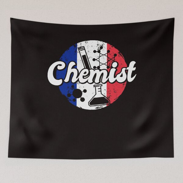 Artikelvorschau, Chemiker Frankreich Flagge Labor Chemie Apotheker Labor Tech entworfen und verkauft von TomGiantDesigns.