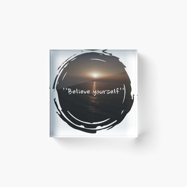 Item preview, Believe yourself inspirational sunset quotes  designed and sold by HBWOLFARTS.