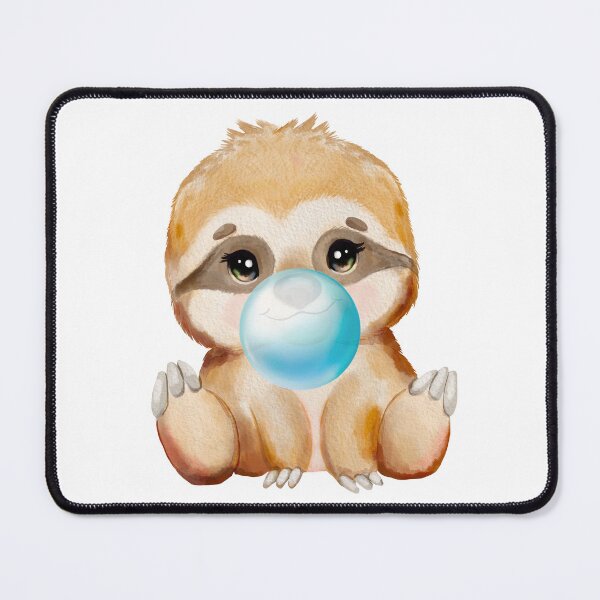 Item preview, Baby Sloth Blue Bubble Gum designed and sold by MonkeyBizness.
