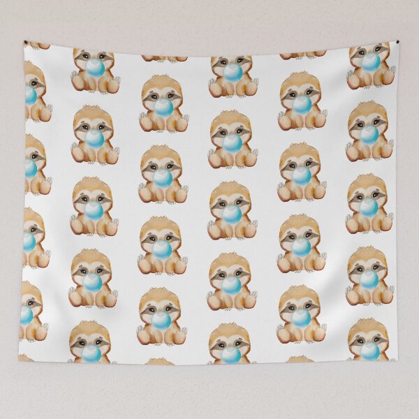 Item preview, Baby Sloth Blue Bubble Gum designed and sold by MonkeyBizness.