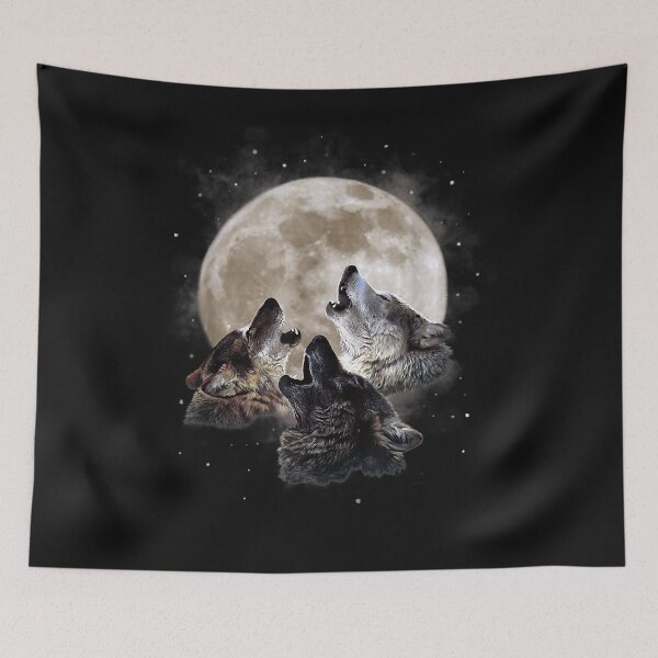 Item preview, Three Wolves Howling at the Moon - designed and sold by JustineThiem.