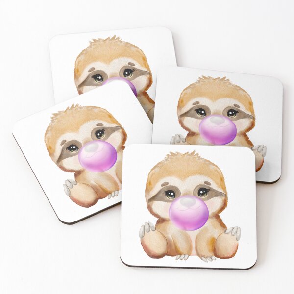 Item preview, Baby Sloth Purple Bubble Gum designed and sold by MonkeyBizness.