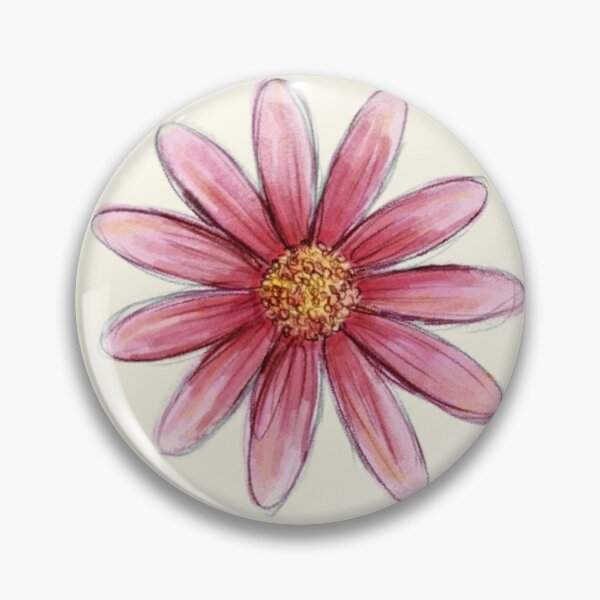Item preview, Pink Daisy & Violet - Floral Print designed and sold by FromTheArchives.