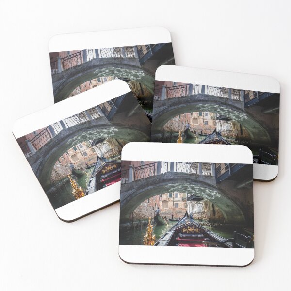 Item preview, View of bridge in venice canal from a heritage boat  designed and sold by anisbbmbrush.