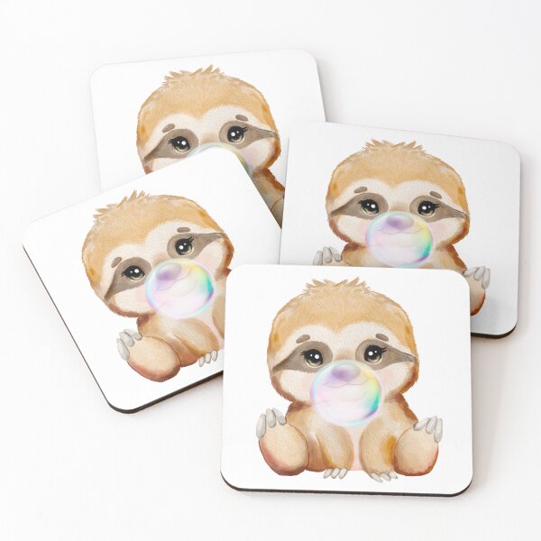 Item preview, Baby Sloth Rainbow Bubble Gum designed and sold by MonkeyBizness.
