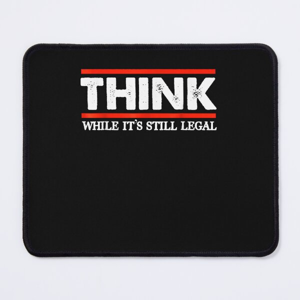 Item preview, Think While It's Still Legal Men's Crew Neck Cotton designed and sold by JustineThiem.