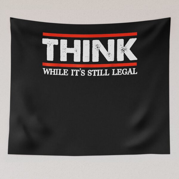 Item preview, Think While It's Still Legal Men's Crew Neck Cotton designed and sold by JustineThiem.