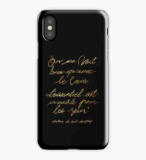 The Little Prince Quote 002, gold iPhone Case