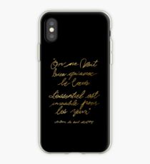 The Little Prince Quote 002, gold iPhone Case