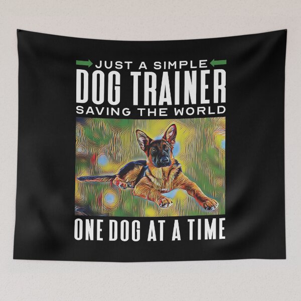 Item preview, Dog Trainer Saving the World, Dog Training Quote, German Shepherd Dog Photo to Art designed and sold by arlutai.