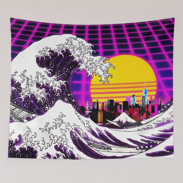Item preview, Great Wave Retro 80s Aesthetic designed and sold by ind3finite.