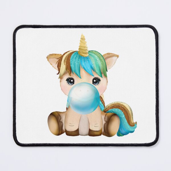 Item preview, Baby Unicorn Blue Bubble Gum designed and sold by MonkeyBizness.