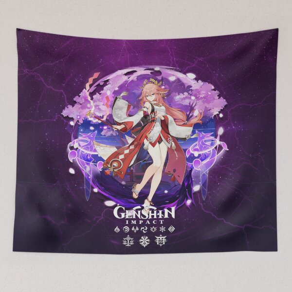 Item preview, Yae Miko Electro Character Genshin Impact designed and sold by genshinwaifus.