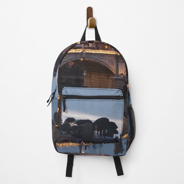Item preview, View of bridge in Italy canal at night  designed and sold by anisbbmbrush.