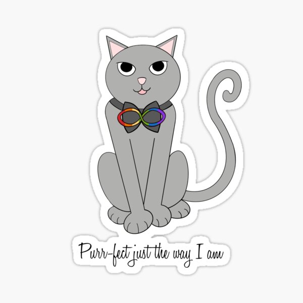 Neurodivergent Pride Cat Sticker