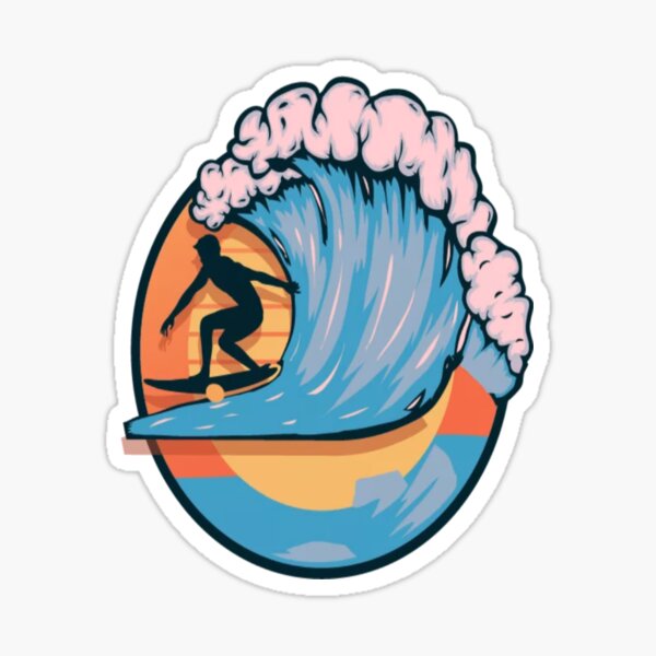 "water skiing." Sticker by DaliaSabryTee Redbubble