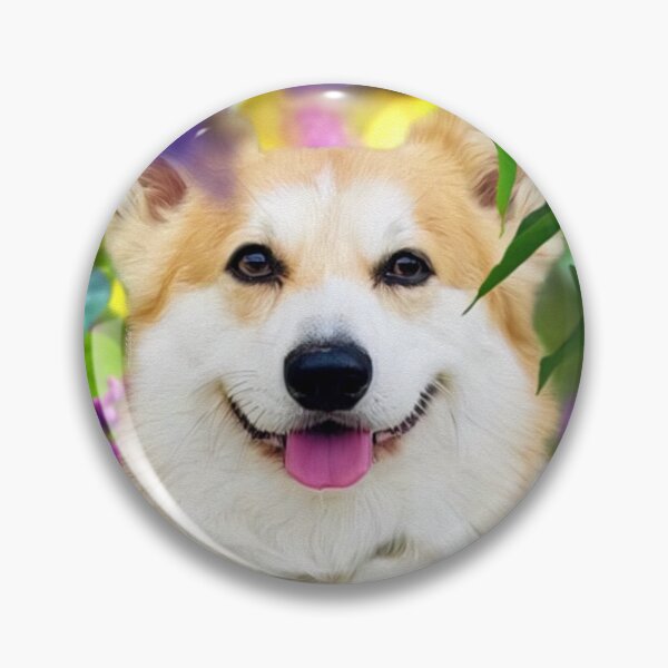 Item preview, Newton the Corgi Dog in Lilacs designed and sold by orionlodubyal.