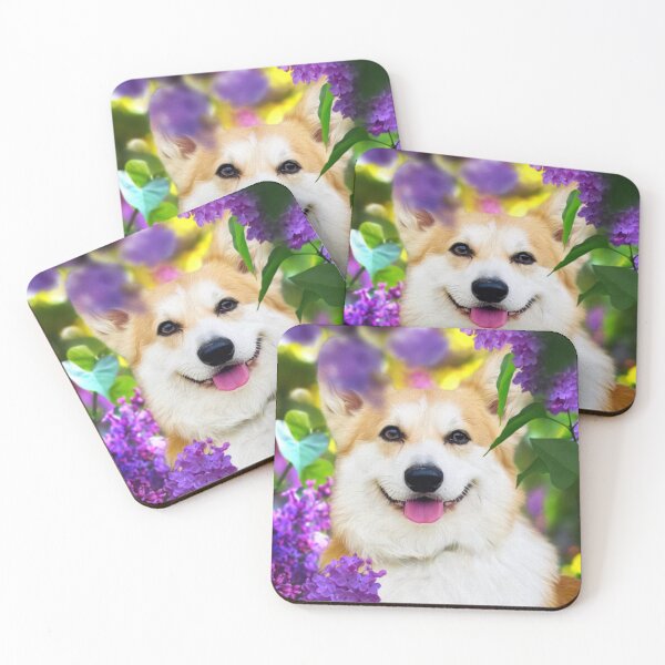Item preview, Newton the Corgi Dog in Lilacs designed and sold by orionlodubyal.