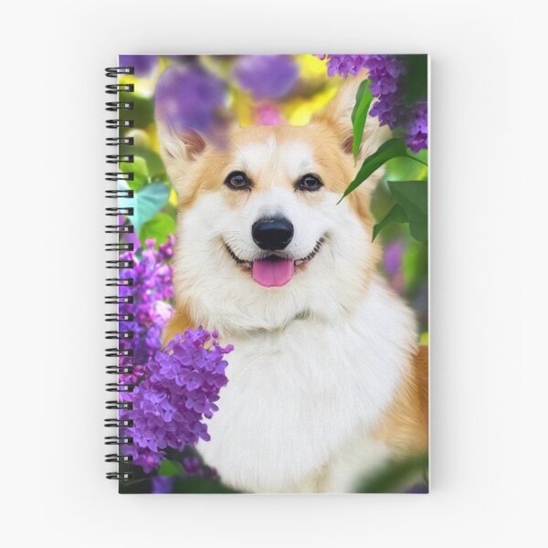 Item preview, Newton the Corgi Dog in Lilacs designed and sold by orionlodubyal.
