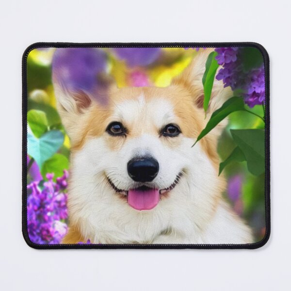 Item preview, Newton the Corgi Dog in Lilacs designed and sold by orionlodubyal.